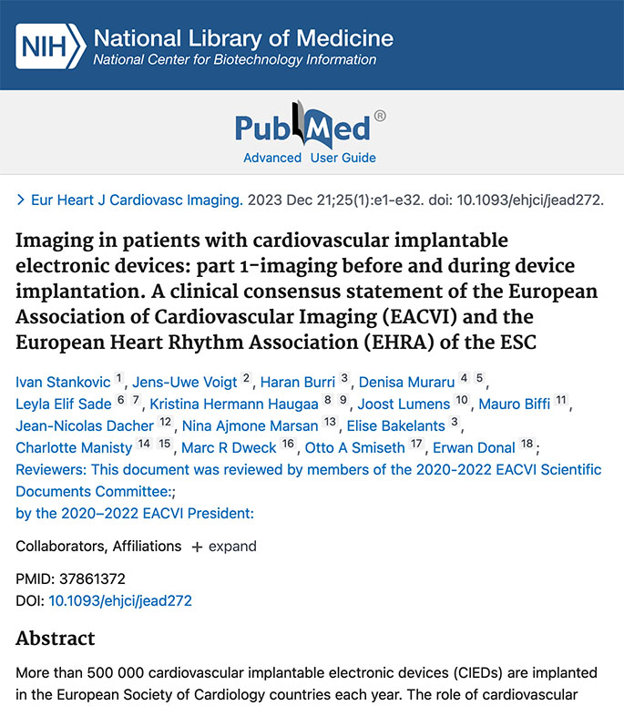 Imaging in patients with cardiovascular implantable electronic devices: part 1-imaging before and during device implantation.