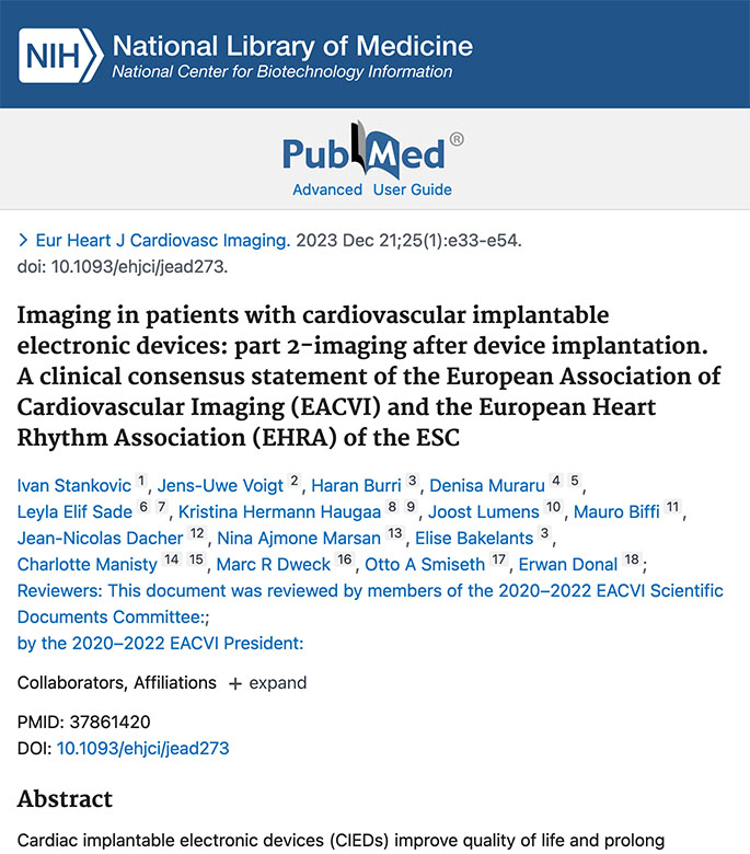Imaging in patients with cardiovascular implantable electronic devices: part 2-imaging after device implantation. 